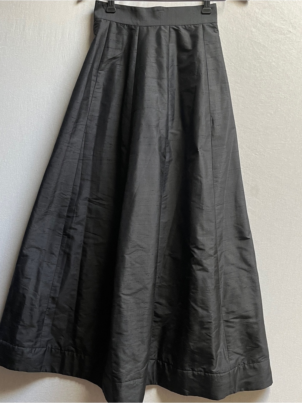 Kenzo Paris Black Silk Structured A-Line Maxi Skirt 4 - Picture 5 of 11